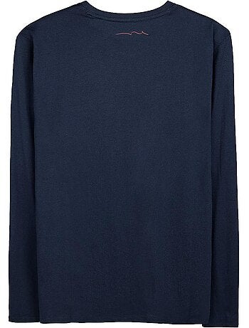 Teddy smith jim heren t-shirt lange mouwen marineblauw