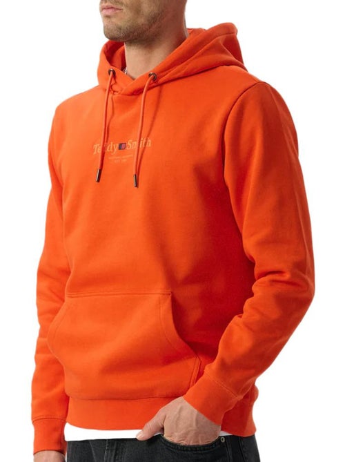 Teddy Smith Jim Oranje Hoodie voor Heren - Kiabi Teddy Smith Jim Oranje Hoodie voor Heren - Kiabi