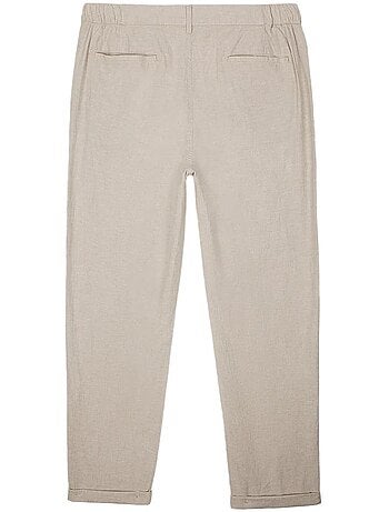 Teddy smith linnen beige heren pantalon