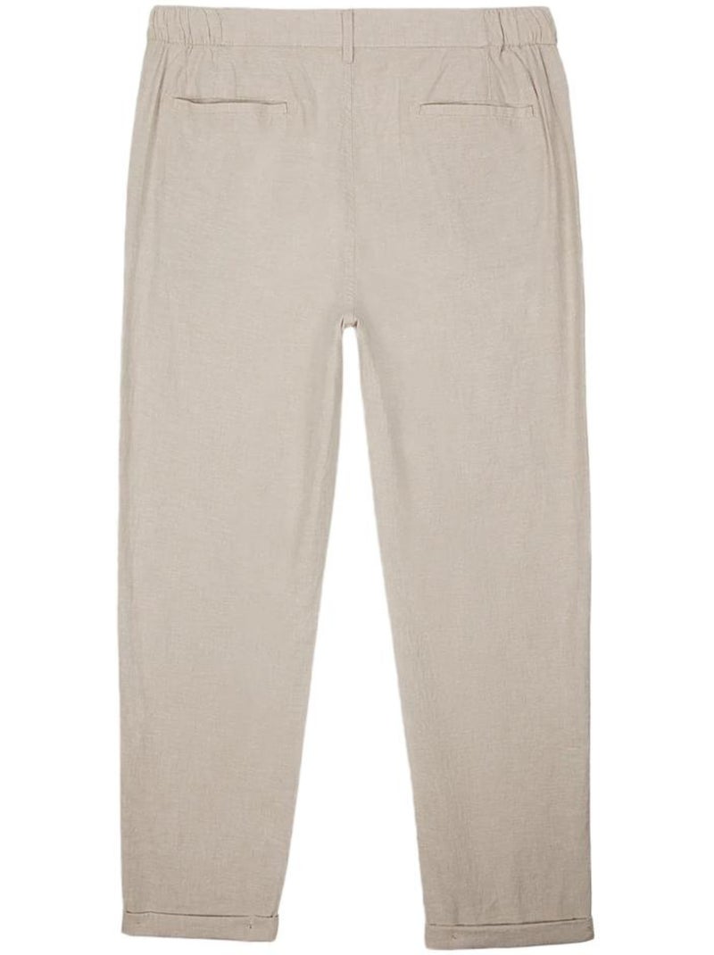 Teddy Smith Linnen Beige Heren Pantalon Beige - Kiabi