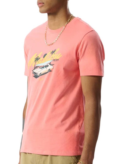 Teddy Smith Malibu T-shirt voor Heren - Roze - Kiabi Teddy Smith Malibu T-shirt voor Heren - Roze - Kiabi