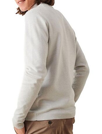 Teddy smith marty 2 heren trui met 1/4 rits - wit