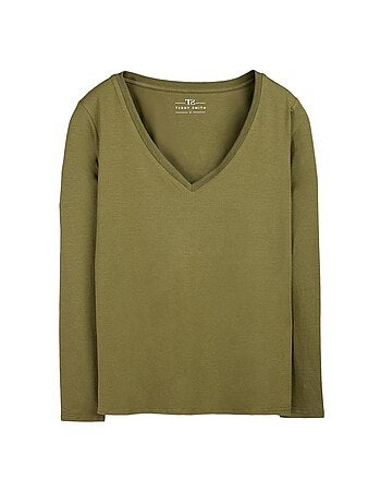 Teddy smith miana kaki t-shirt voor dames