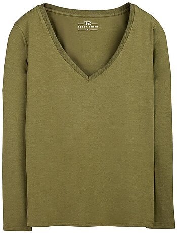 Teddy smith miana kaki t-shirt voor dames