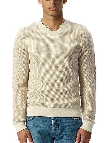 Teddy smith milan heren trui beige/bruin