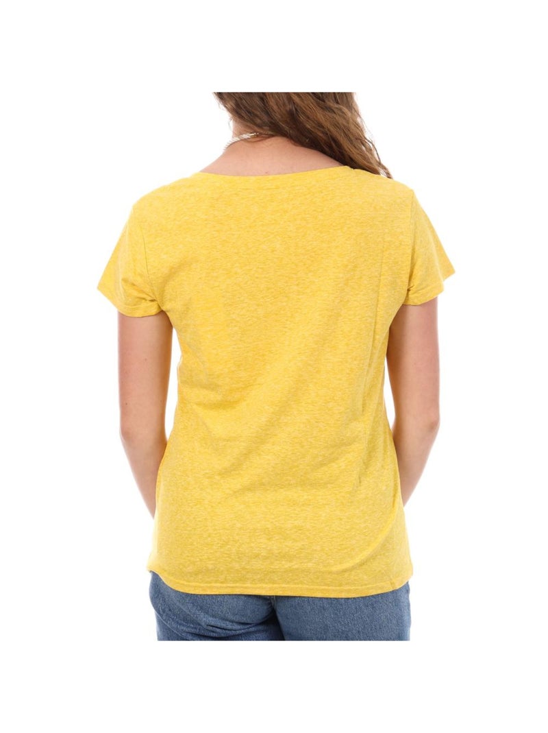 Teddy Smith Narcy Geel Dames T-shirt Geel - Kiabi