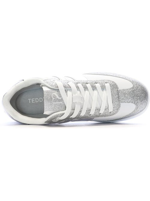 Teddy Smith Plata Witte/Zilveren Dames Sneakers - Kiabi Teddy Smith Plata Witte/Zilveren Dames Sneakers - Kiabi