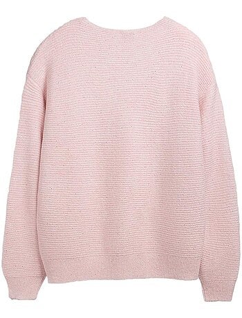 Teddy smith prachel roze dames trui met pailletten