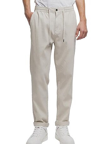 Teddy smith pywan 17 slim fit beige herenpantalon