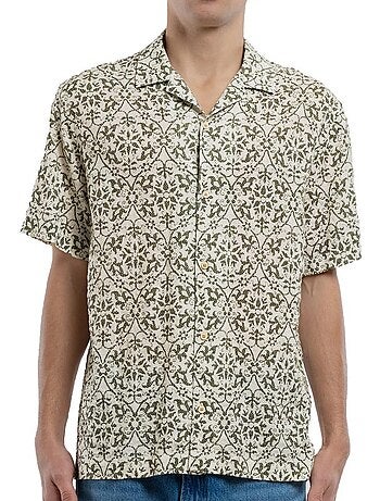 Teddy smith raymond heren overhemd beige/kaki
