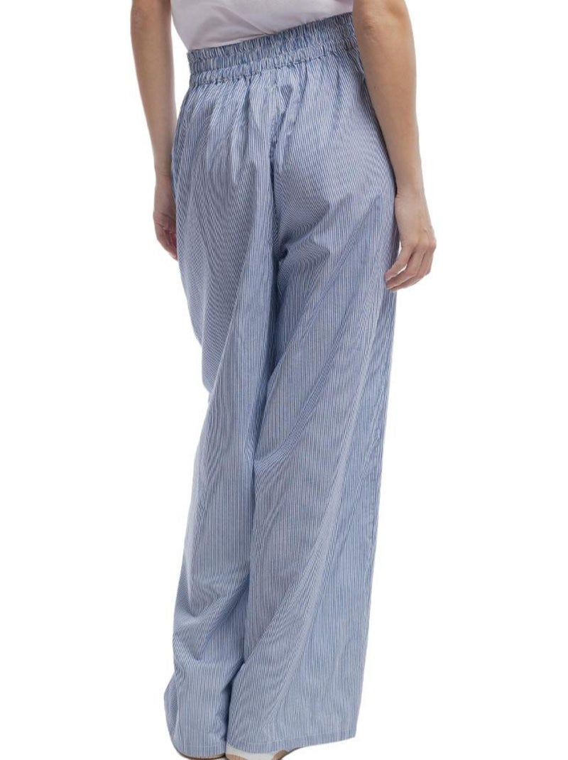 Teddy Smith Rebelle Dames Pantalon Vloeiend Blauw/Wit Blauw - Kiabi