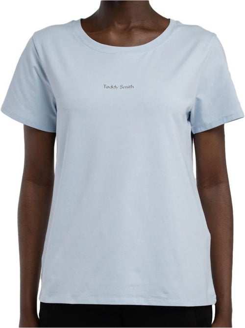Teddy Smith Ribelle Lichtblauw T-shirt voor Dames - Kiabi Teddy Smith Ribelle Lichtblauw T-shirt voor Dames - Kiabi