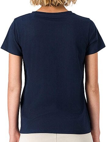 Teddy smith ribelle marineblauw geribbeld t-shirt voor dames