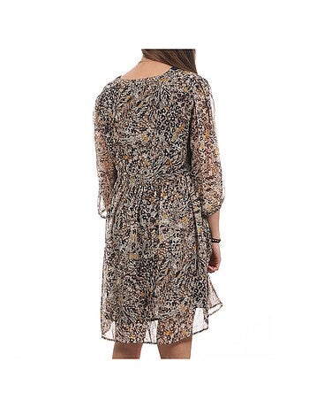 Teddy smith romana jurk ecru/marine dames
