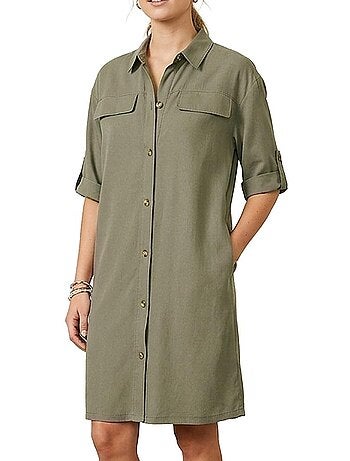 Teddy smith roxanna khaki jurk voor dames
