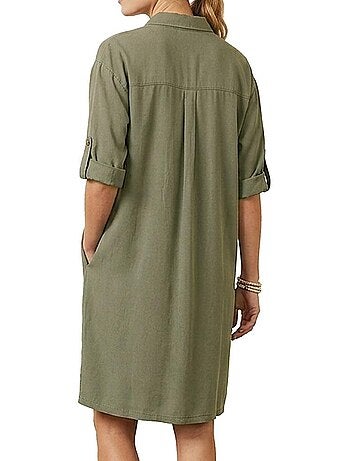 Teddy smith roxanna khaki jurk voor dames