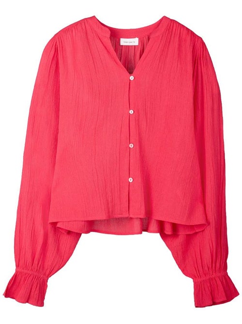 Teddy Smith Swan Roze Blouse voor Dames - Kiabi Teddy Smith Swan Roze Blouse voor Dames - Kiabi