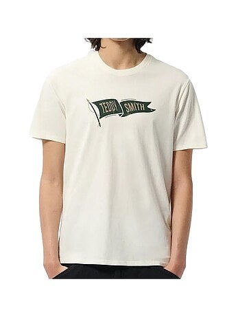 Teddy smith t-flag wit t-shirt voor heren