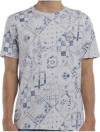 Teddy smith areski t-shirt voor heren - beige/bordeaux