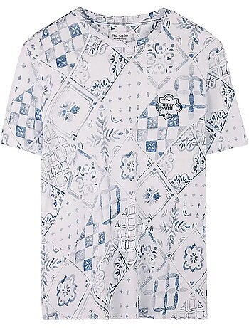 Teddy smith areski t-shirt voor heren - beige/bordeaux