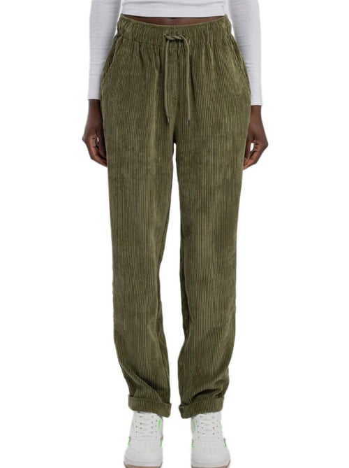 Teddy Smith Teddy Middle Kaki Velours Dames Pantalon - Kiabi Teddy Smith Teddy Middle Kaki Velours Dames Pantalon - Kiabi