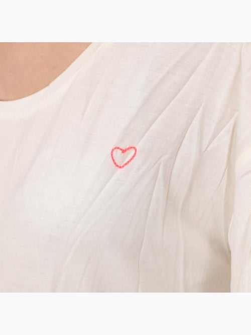Teddy Smith Tifani Wit Dames T-shirt - Kiabi Teddy Smith Tifani Wit Dames T-shirt - Kiabi