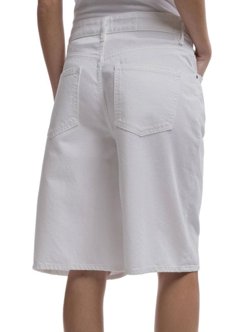 Teddy Smith Tomboy Witte Denim Bermuda voor Dames Wit - Kiabi