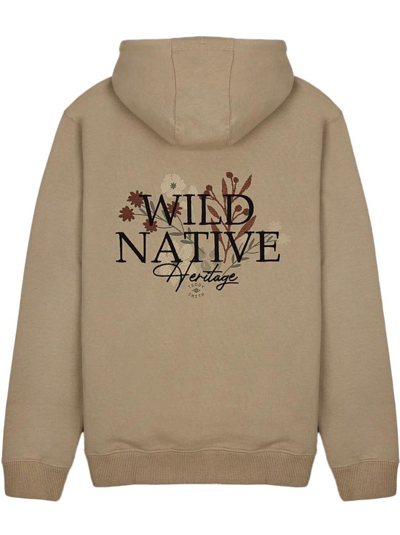 Teddy Smith Wanes Beige Hoodie voor Heren Beige - Kiabi