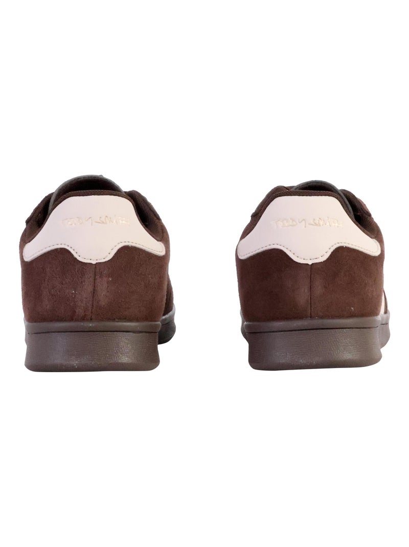 Teddy Smith Witte Suède Heren Sneakers Bruin - Kiabi