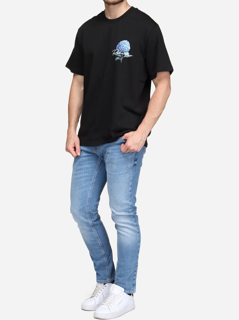 Tee Shirt à logo - Frilivin Noir - Kiabi