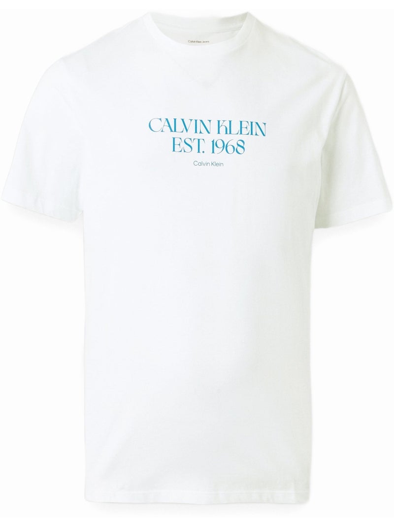 Tee Shirt à manches courtes - Calvin Klein Blanc - Kiabi
