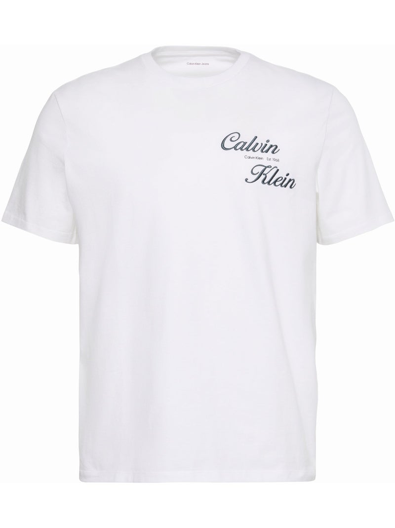 Tee Shirt à manches courtes - Calvin Klein Blanc - Kiabi
