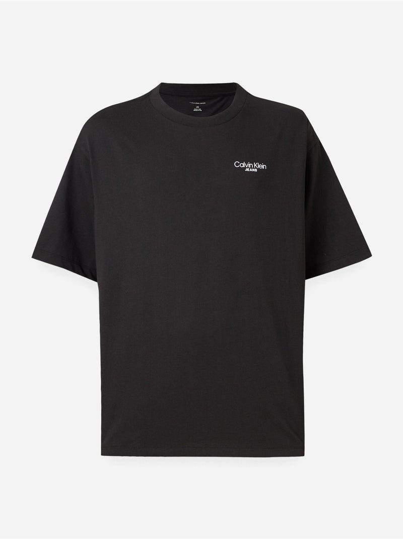 Tee Shirt à manches courtes - Calvin Klein Noir - Kiabi