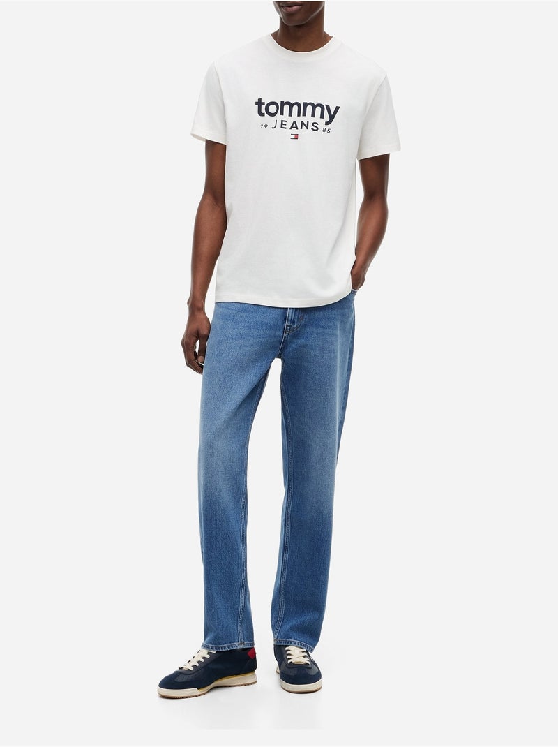 Tee Shirt à manches courtes - Tommy jeans Blanc - Kiabi