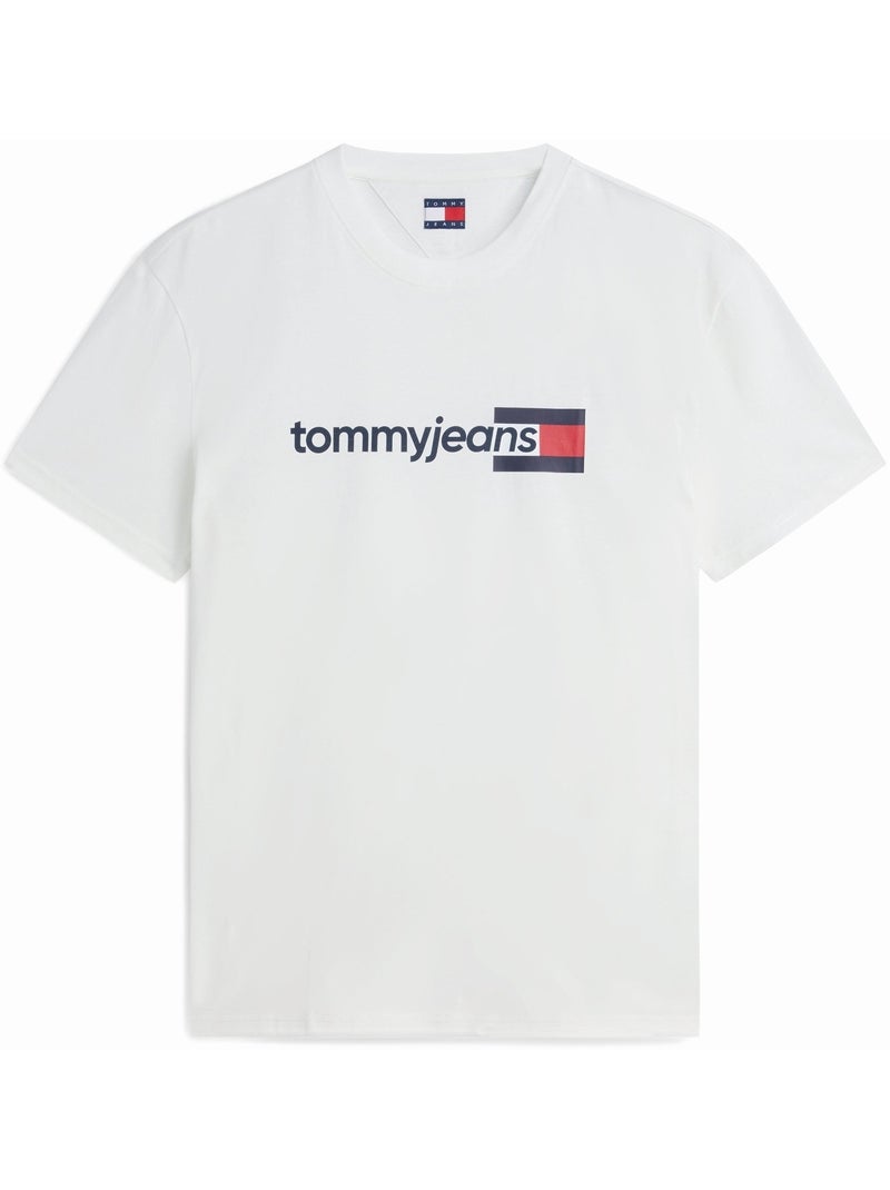 Tee Shirt à manches courtes - Tommy jeans Ecru - Kiabi