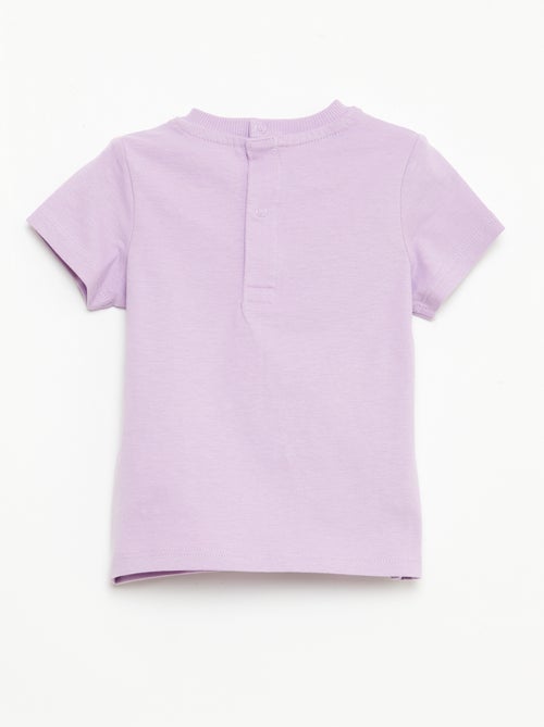 Tee-shirt à manches courtes avec broderies - Kiabi