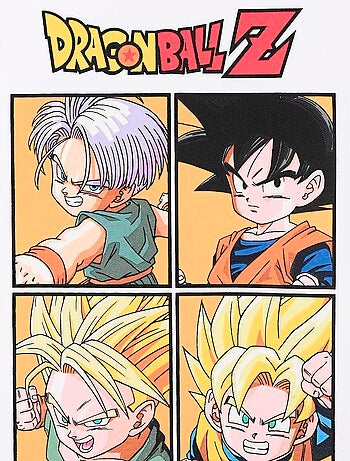 Tee-shirt à manches courtes imprimé 'Dragon ball Z'