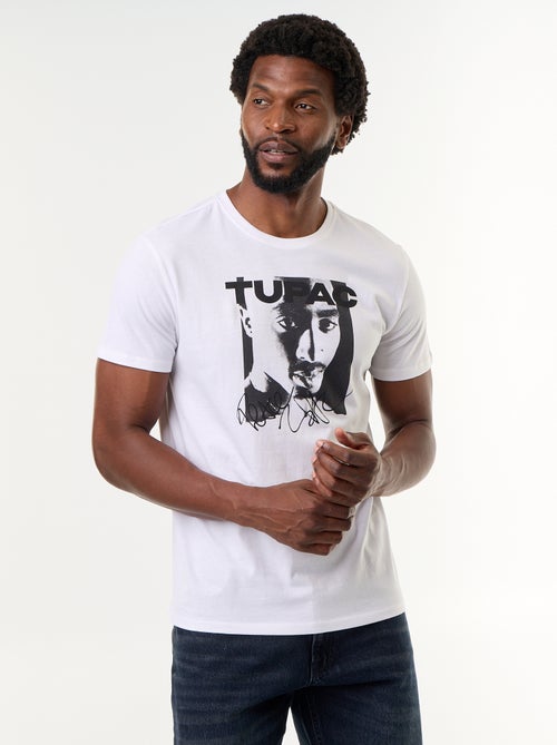 Tee-shirt à manches courtes 'Tupac' - Kiabi Tee-shirt à manches courtes 'Tupac' - Kiabi
