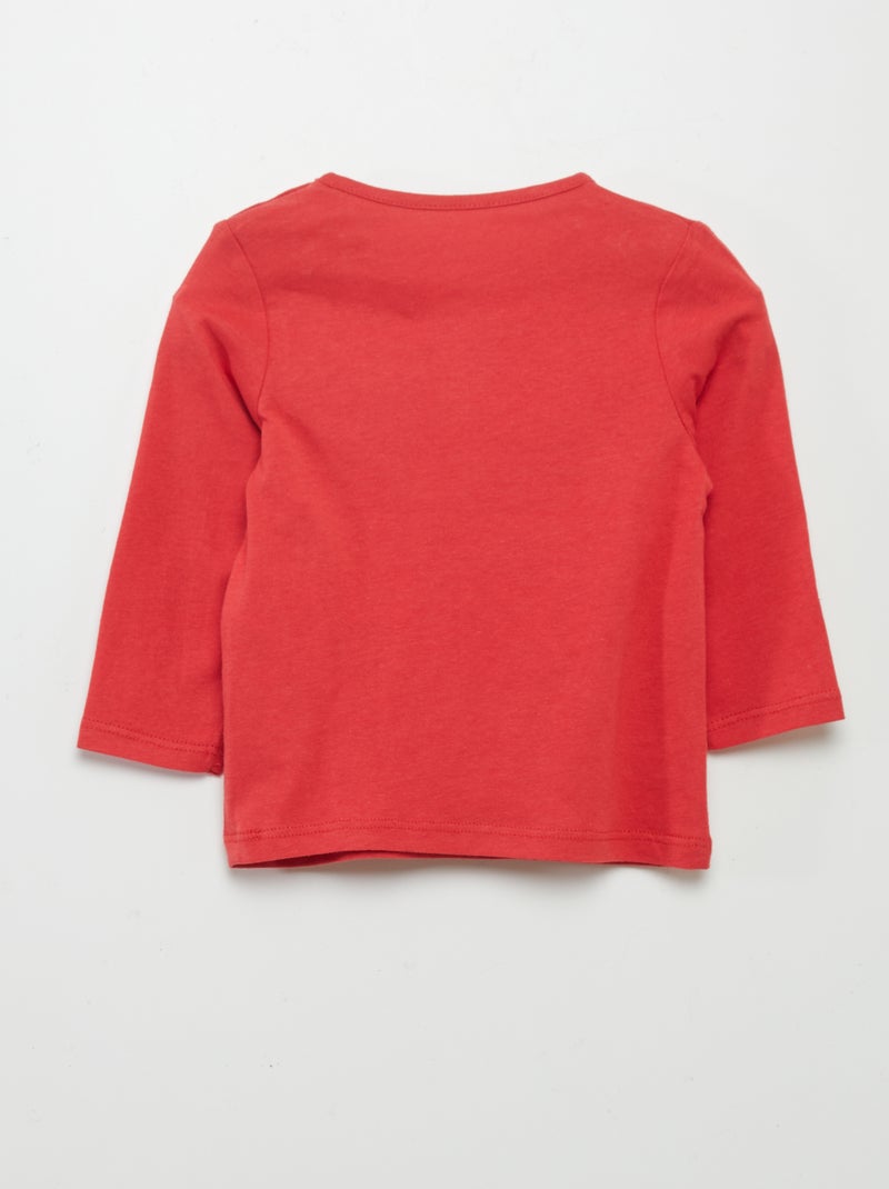 Tee-shirt à message Rouge - Kiabi