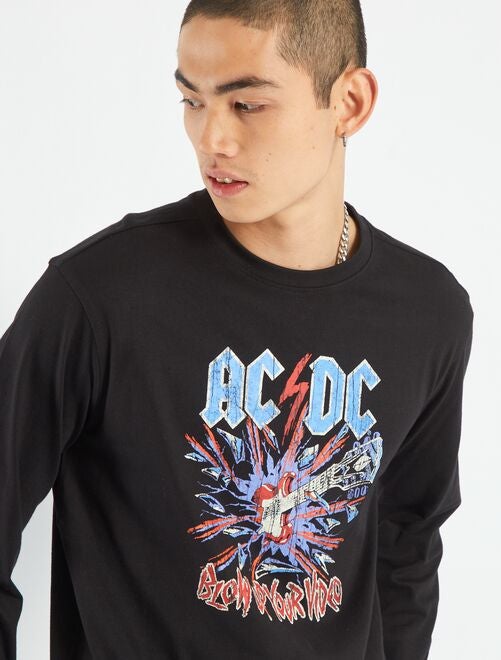 Tee-shirt 'AC/DC' à manches longues - Kiabi