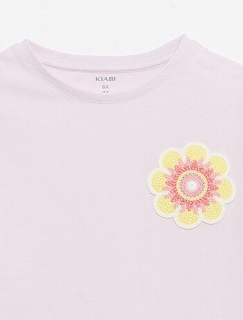 Tee-shirt avec broderie à la poitrine