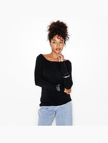 Tee-shirt avec laine hortense - rougegorge lingerie
