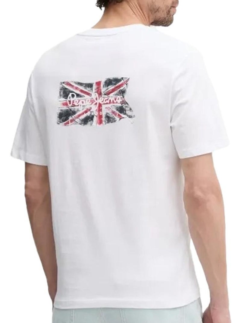Tee Shirt  Back Clag - Pepe Jeans Blanc - Kiabi