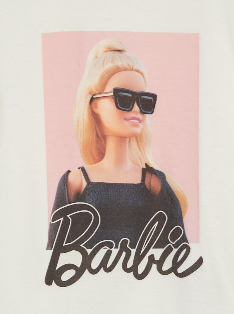 Tee-shirt 'Barbie' à manches longues blanc - Kiabi