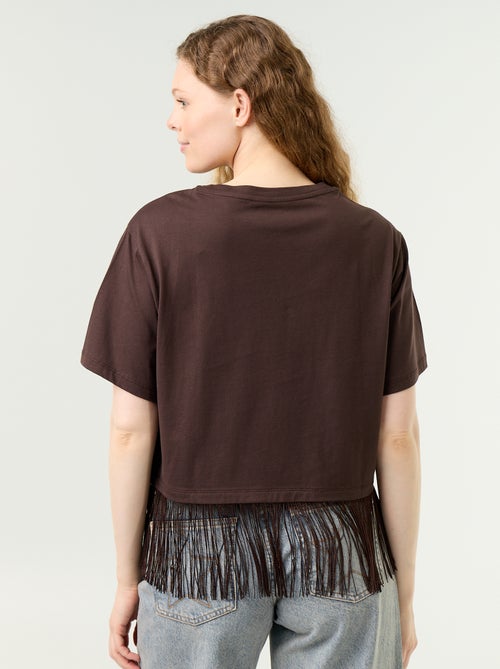 Tee-shirt basique à franges - Kiabi Tee-shirt basique à franges - Kiabi