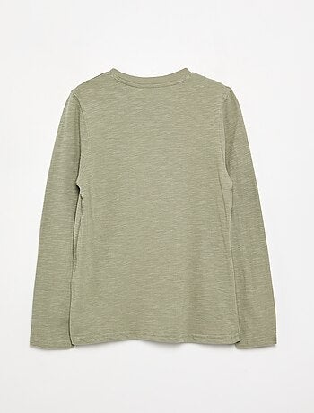 Tee-shirt basique col tunisien