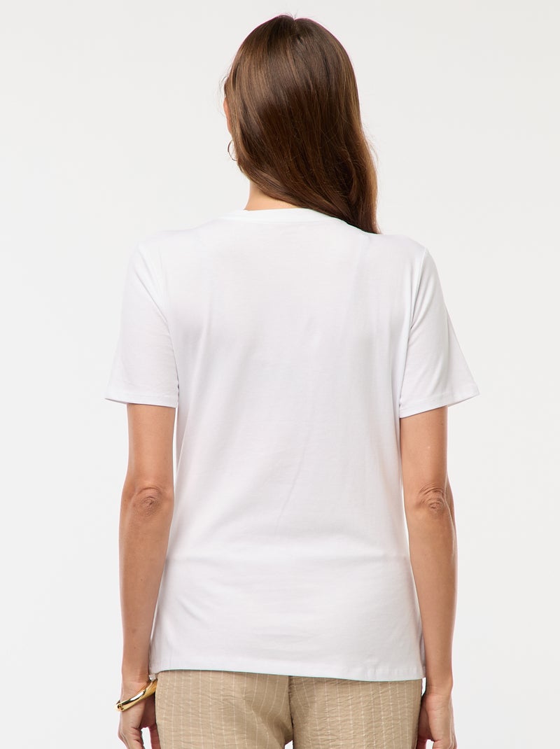 Tee-shirt basique d'allaitement Blanc - Kiabi