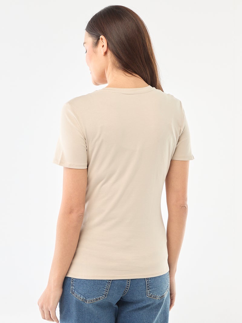 Tee-shirt basique d'allaitement Gris - Kiabi