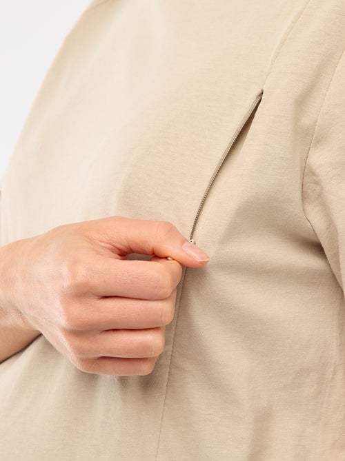 Tee-shirt basique d'allaitement manches courtes - Kiabi