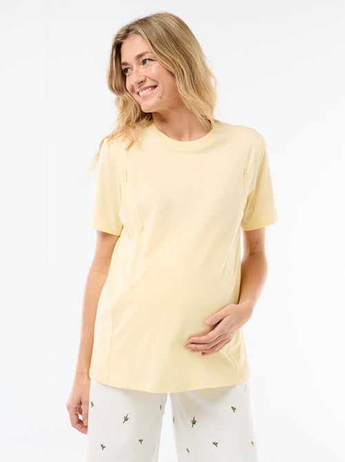 Tee-shirt basique d'allaitement manches courtes - Kiabi